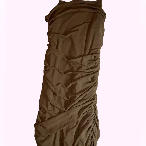 h&m brown mini dress Ladies - Brown Belted Mini Dress - Size: S